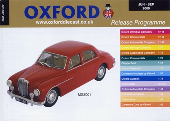 Oxford Diecast 32-page A6 catalogue - Jun 2009 to Sep 2009. Includes OO, N & O gauge items